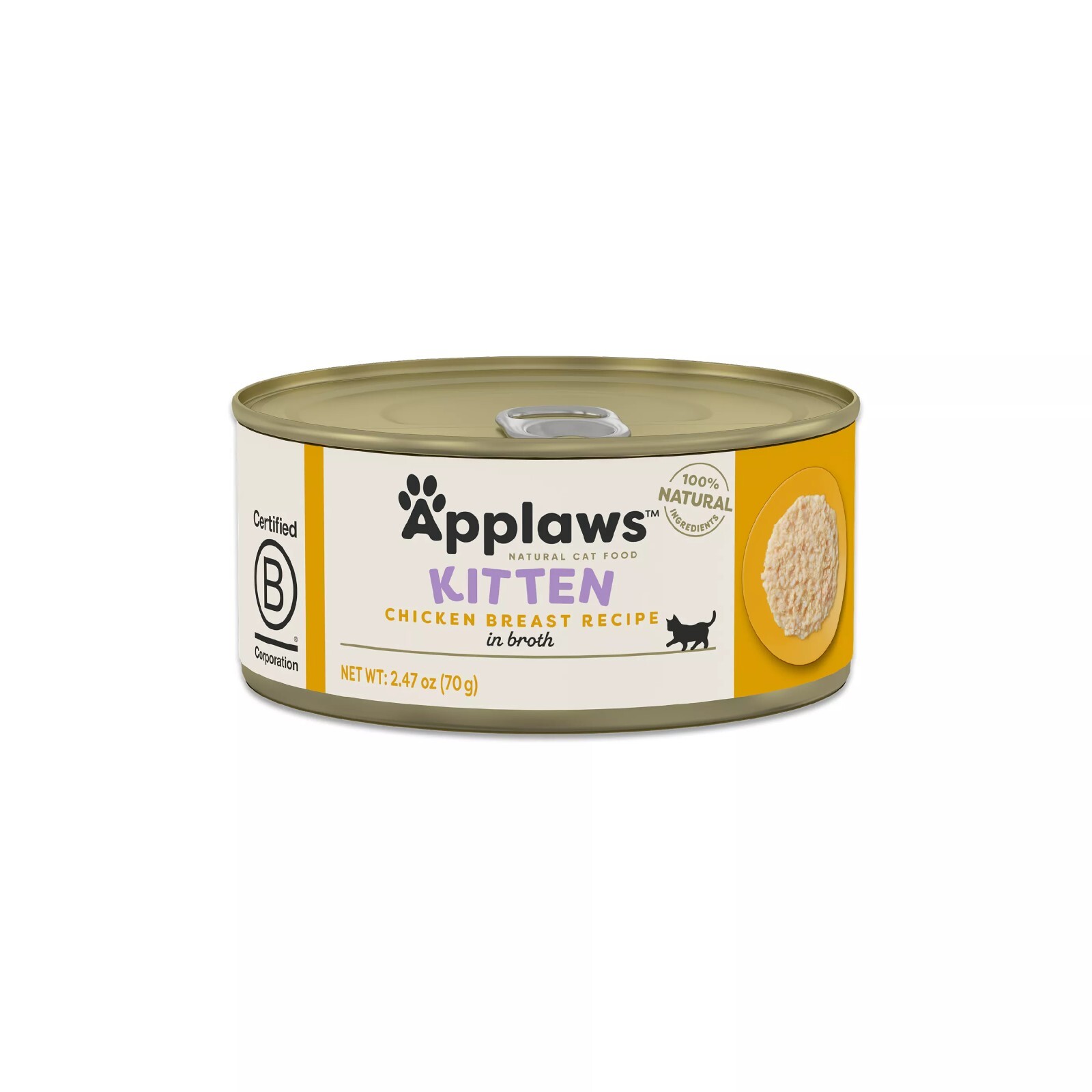 Applaws Wet Kitten Food in Broth in 2 Flavors (12 Cans Total, 2.47 Ounces Each)