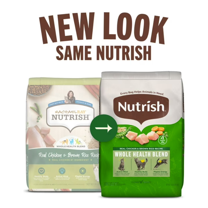 ( 2 Pack ) Nutrish Real Chicken & Brown Rice Recipe Dry Cat Food, 14 lb. Bag