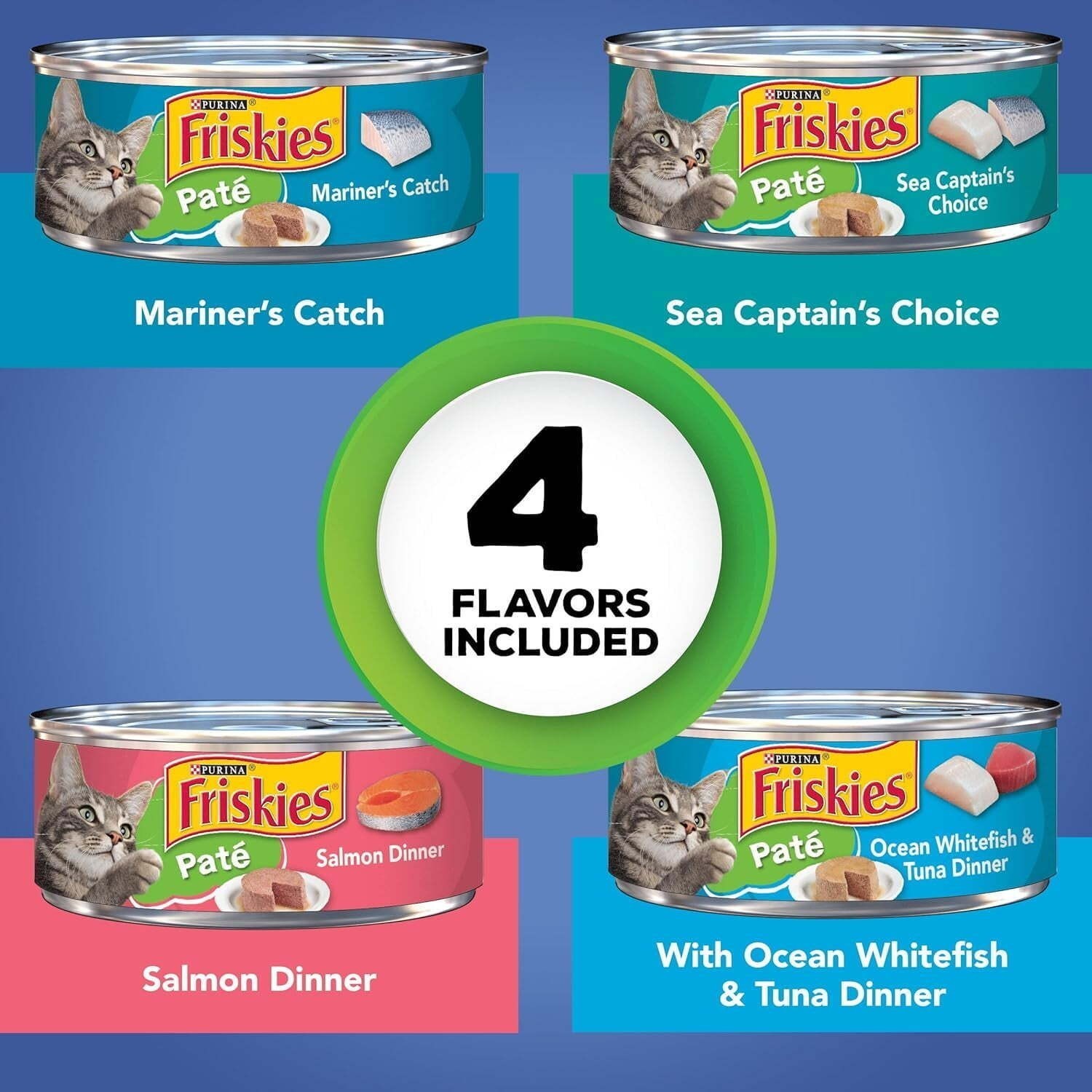 Wet Cat Food For Adult Cats Kittens Seafood Favorites Variety Pack 32 Pack