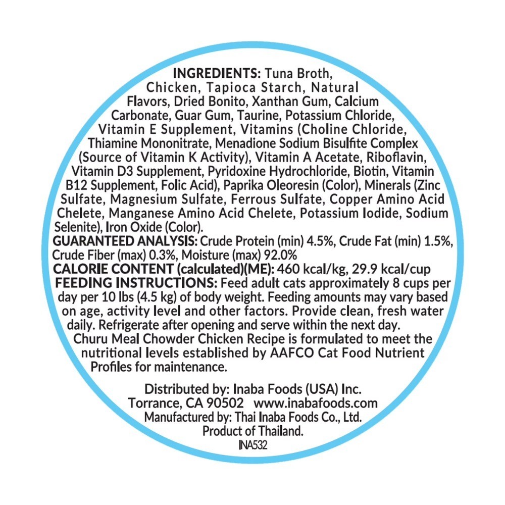 Chicken & Tuna Flavor Wet Cat Food Chowder for Adults, 6-Pack of 2.29 oz Cups