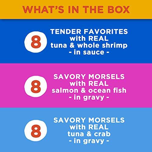 Meow Mix Seafood Selections Wet Cat Food, Assorted Flavor Names , Sizes