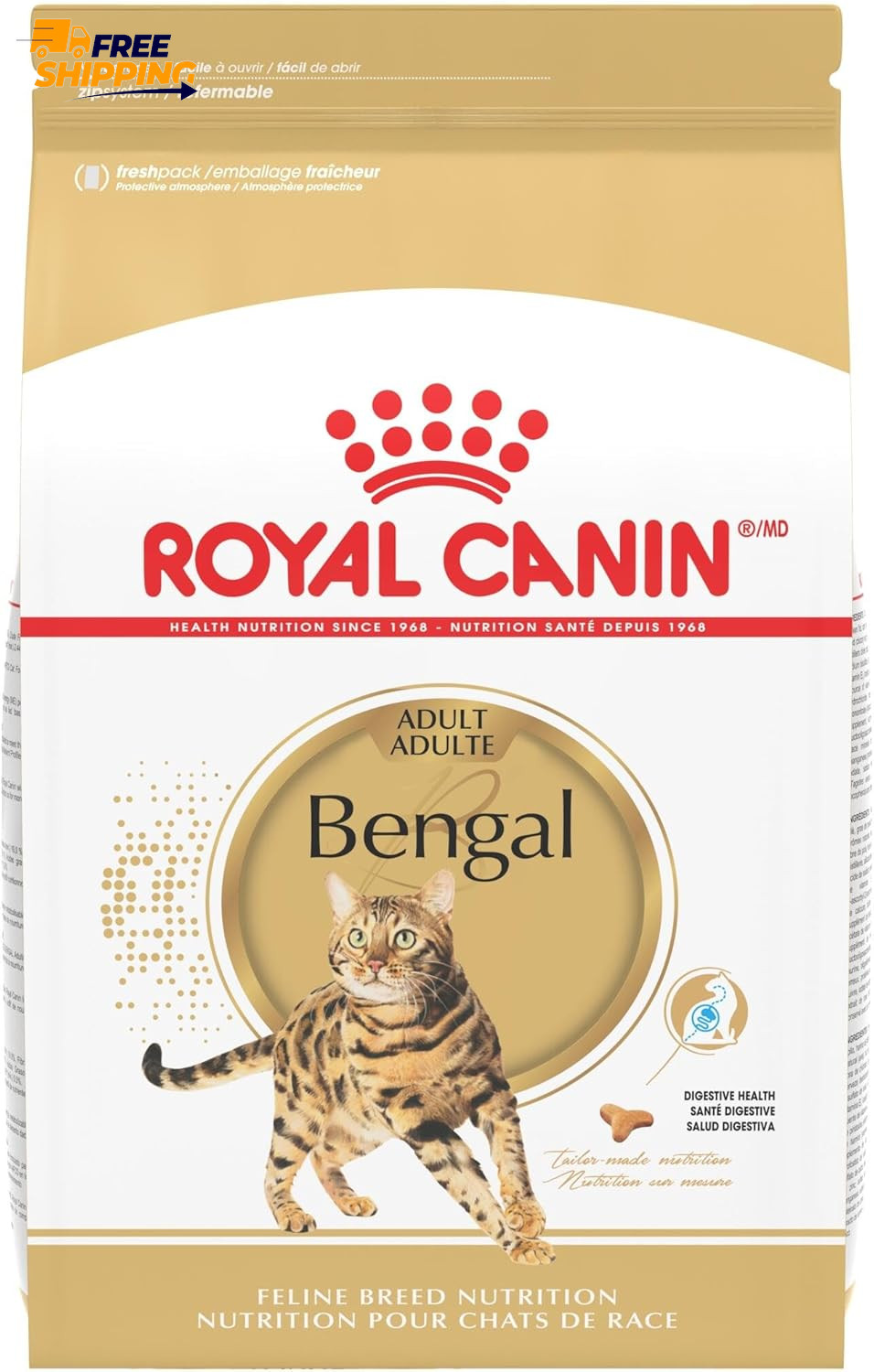 Feline Breed Nutrition Bengal Adult Dry Cat Food, 7 Lb Bag