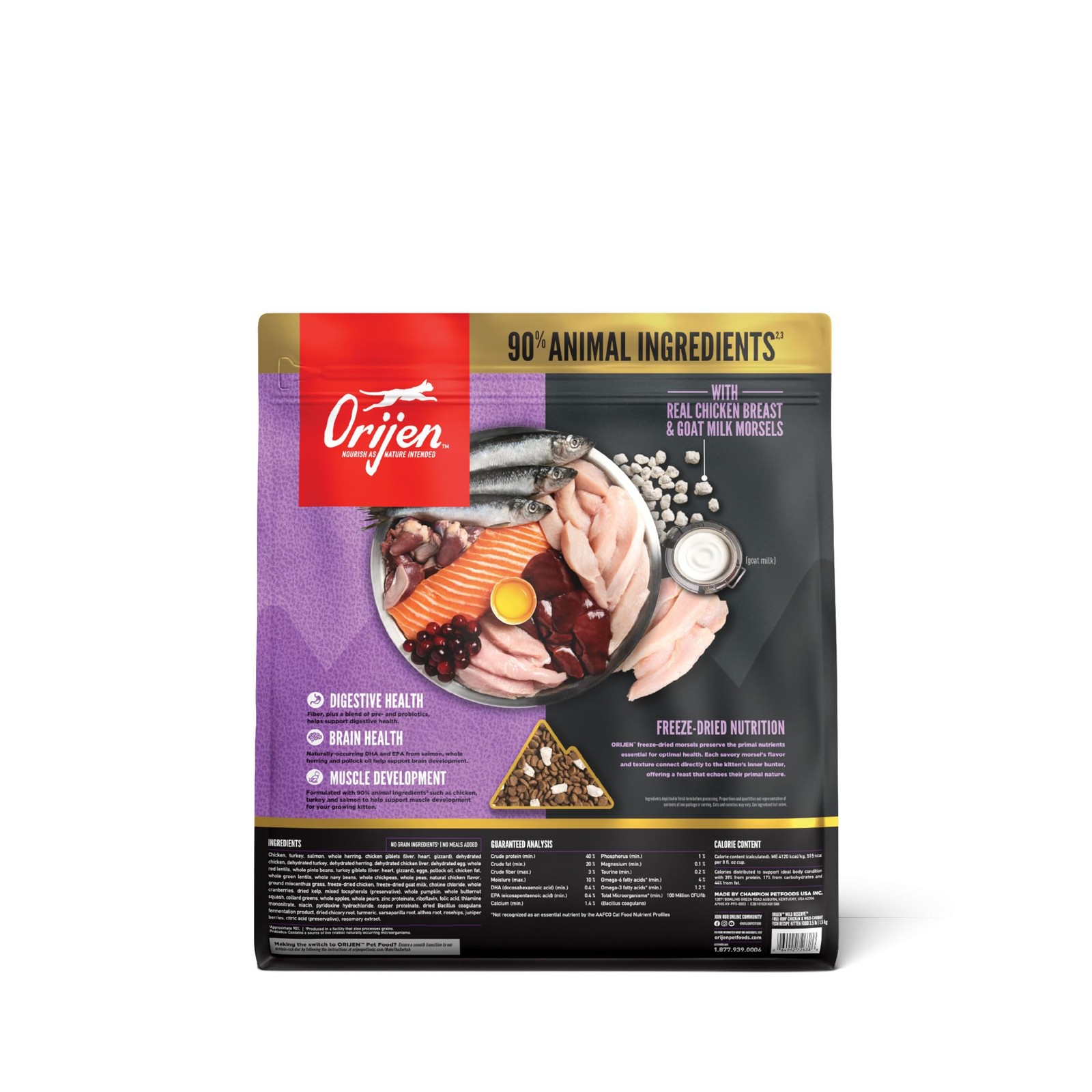 ORIJEN Wild Reserve Dry Cat Food Free-Run Chicken & Wild-Caught 3.5lb Bag