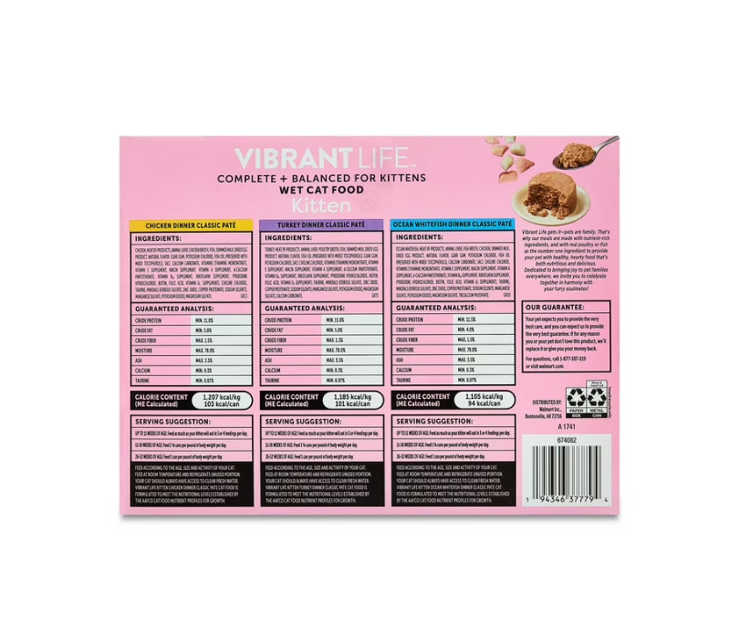 Variety Pack Classic Pate Wet Kitten Food, Grain-Free, 3 Oz Cans,