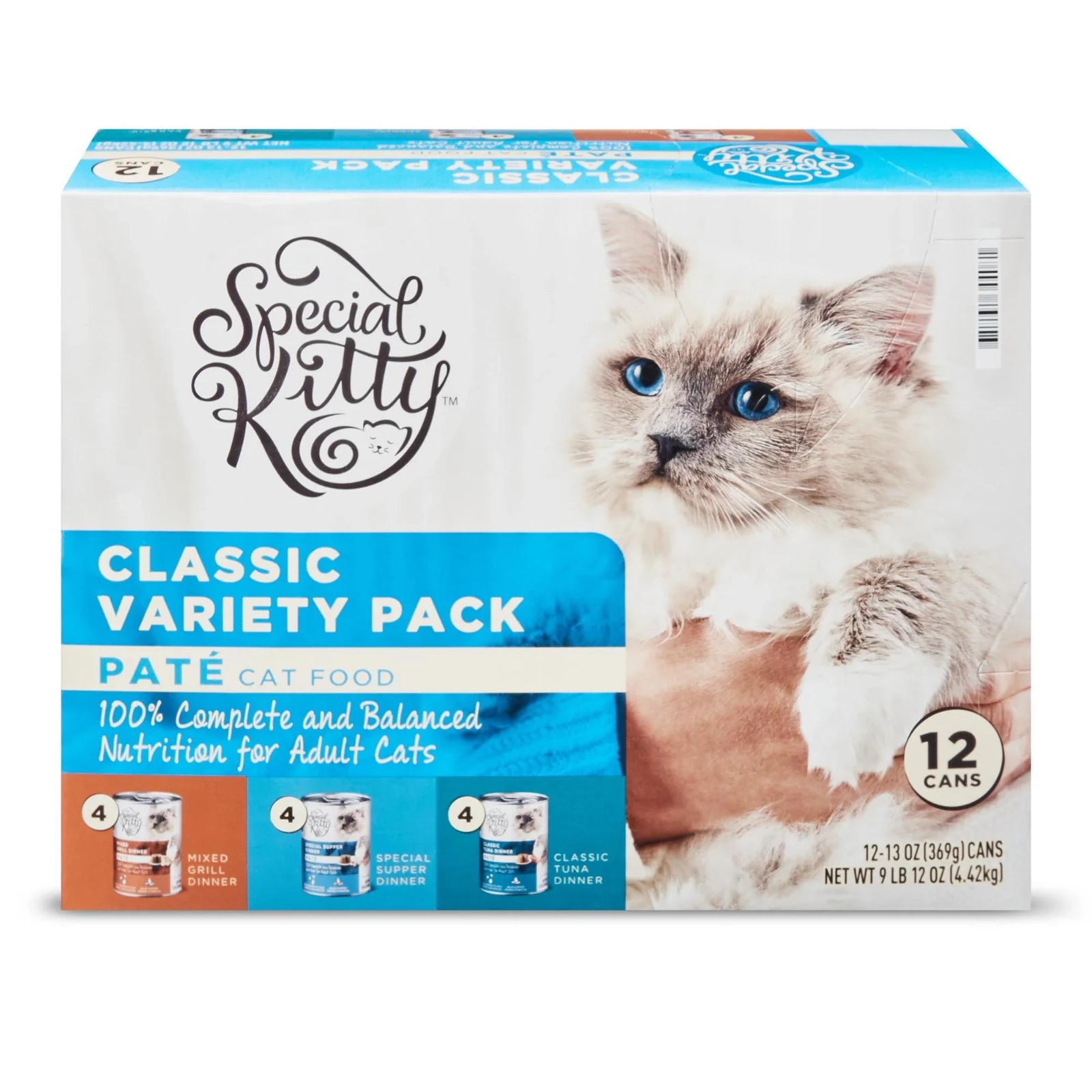 (4-Pack) Special Kitty Classic Paté Cat Food, 13 oz Cans (12Cans )