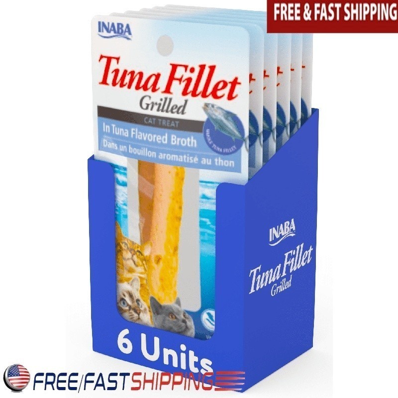 Natural Tuna Fillets Cats Soft Treats High Moisture Broth Antioxidant Vitamins