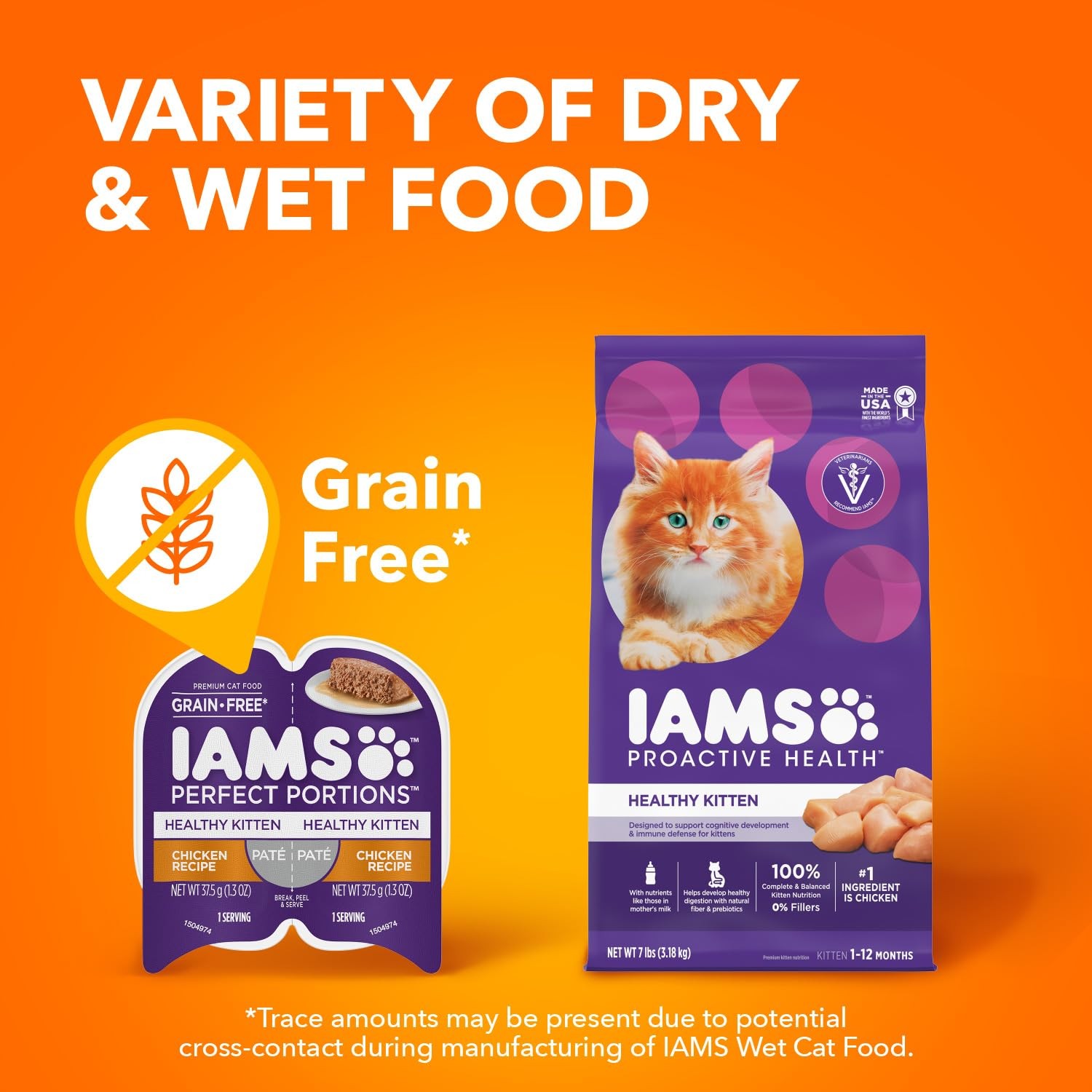 Perfect Portions Healthy Kitten Grain Free Wet Cat Food Pate, Chicken Recipe,…