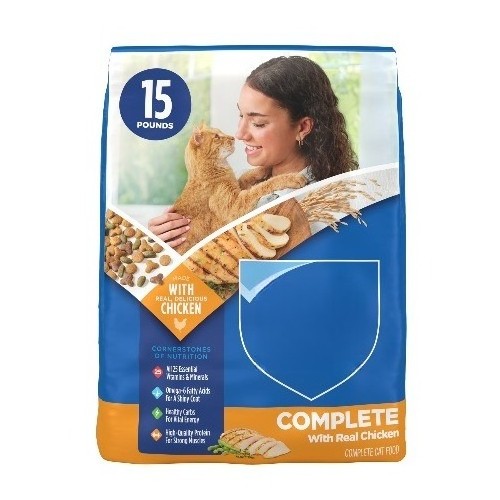 Purina Complete High Protein Dry Cat Food with Real Chicken, 15 lb Bag