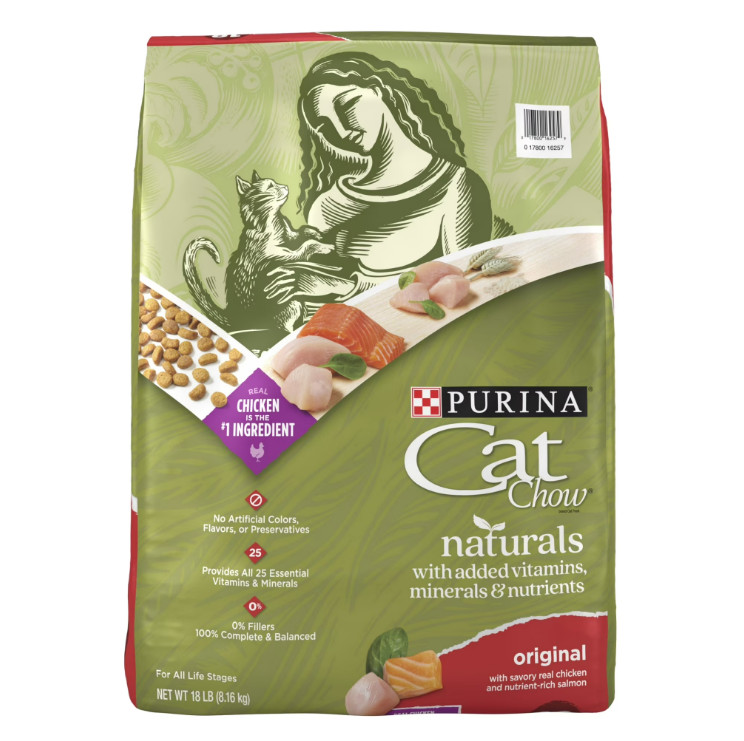(2 pack) Purina Cat Chow Naturals, Dry Cat Food, Chicken & Salmon, 18 lb Bag