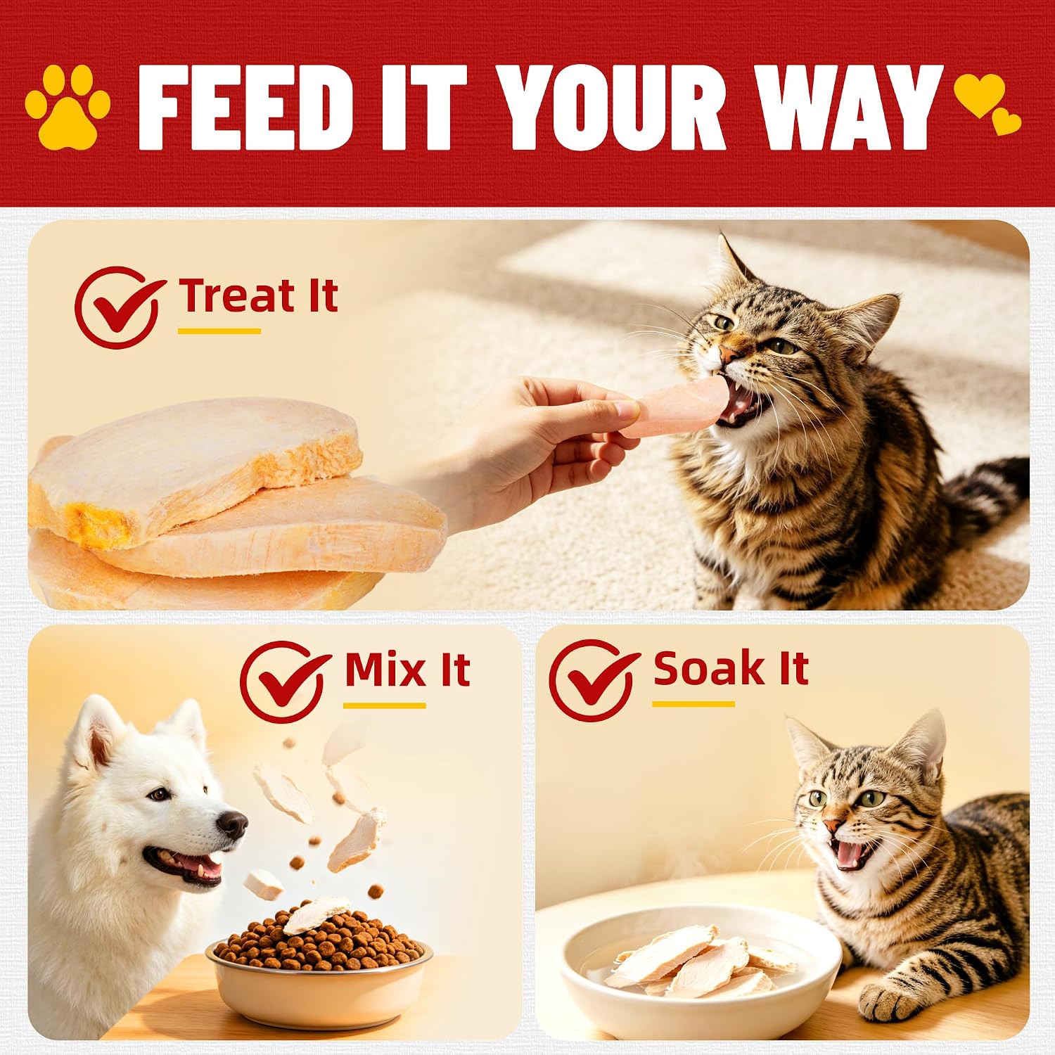12.35 Oz Freeze Dried Chicken Breast Cat & Dog Treats | Single Ingredient,High P