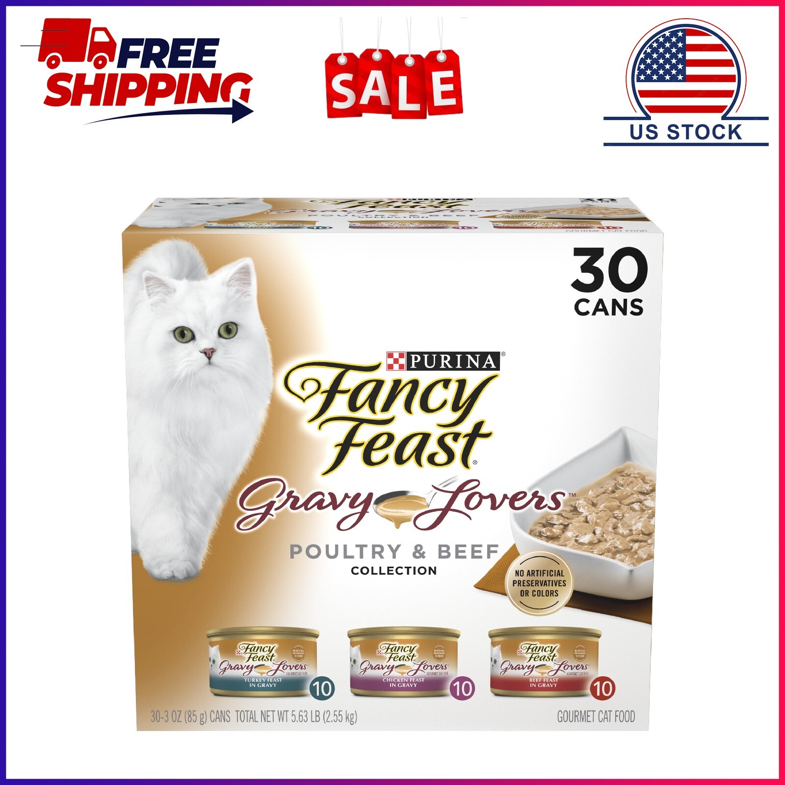 Purina Fancy Feast Gravy Lovers Kitten Food, Wet Cat Food, Poultry & Beef, 3 oz