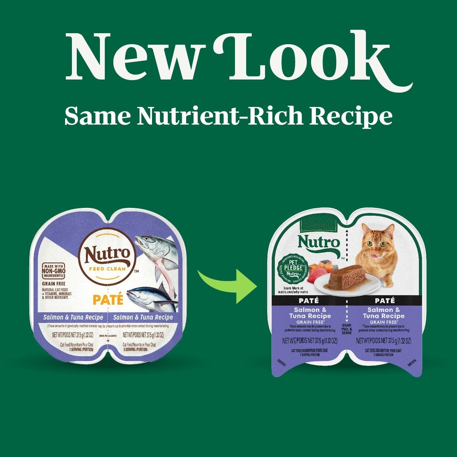 Nutritious Salmon & Tuna Wet Cat Food – 24 Count Pate Trays for All Breeds
