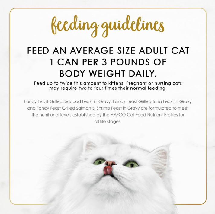 Purina Fancy Feast Grilled Wet Cat Food Variety Pack Seafood 3 oz Cans (42 Pack)