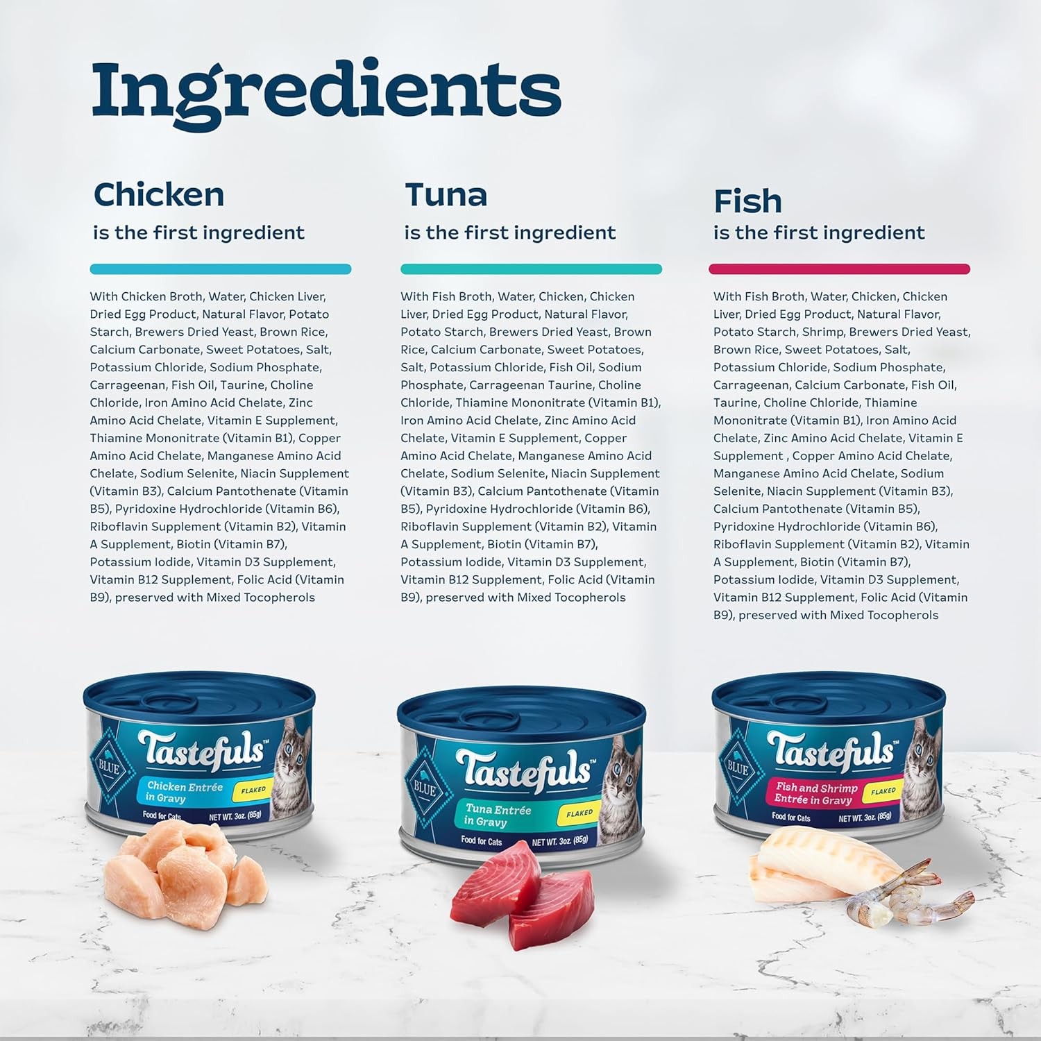 Blue Buffalo Tastefuls Flaked Wet Cat Food 3 Ounce (Pack of 12), Brown .