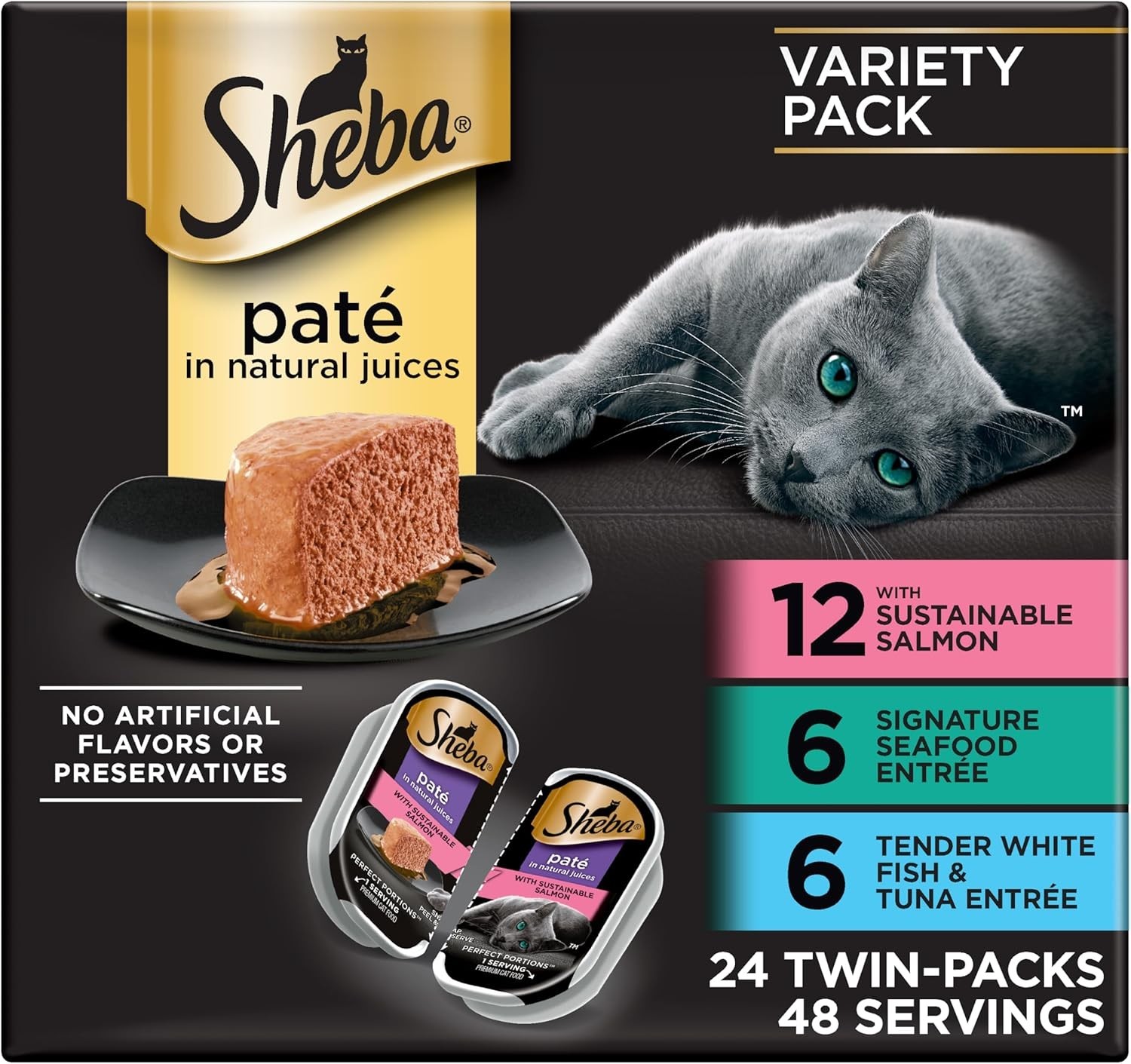 Perfect Portions Wet Cat Food – Sustainable Seafood Variety Pack for Adult Cats