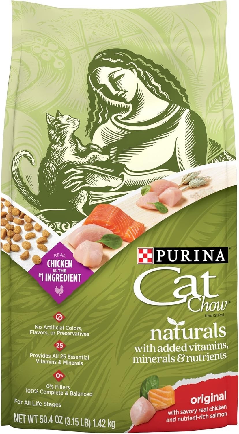 Naturals With Added Vitamins Minerals and Nutrients Dry Cat Food 3.15 lb