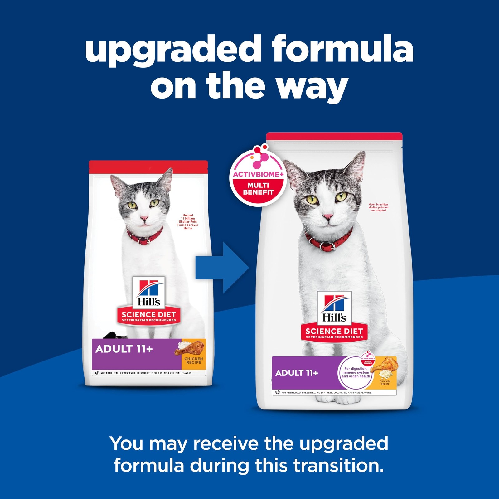 Hill’s Science Diet Dry Cat Food, Adult 11+ for Senior Cats, Chicken Recipe, …