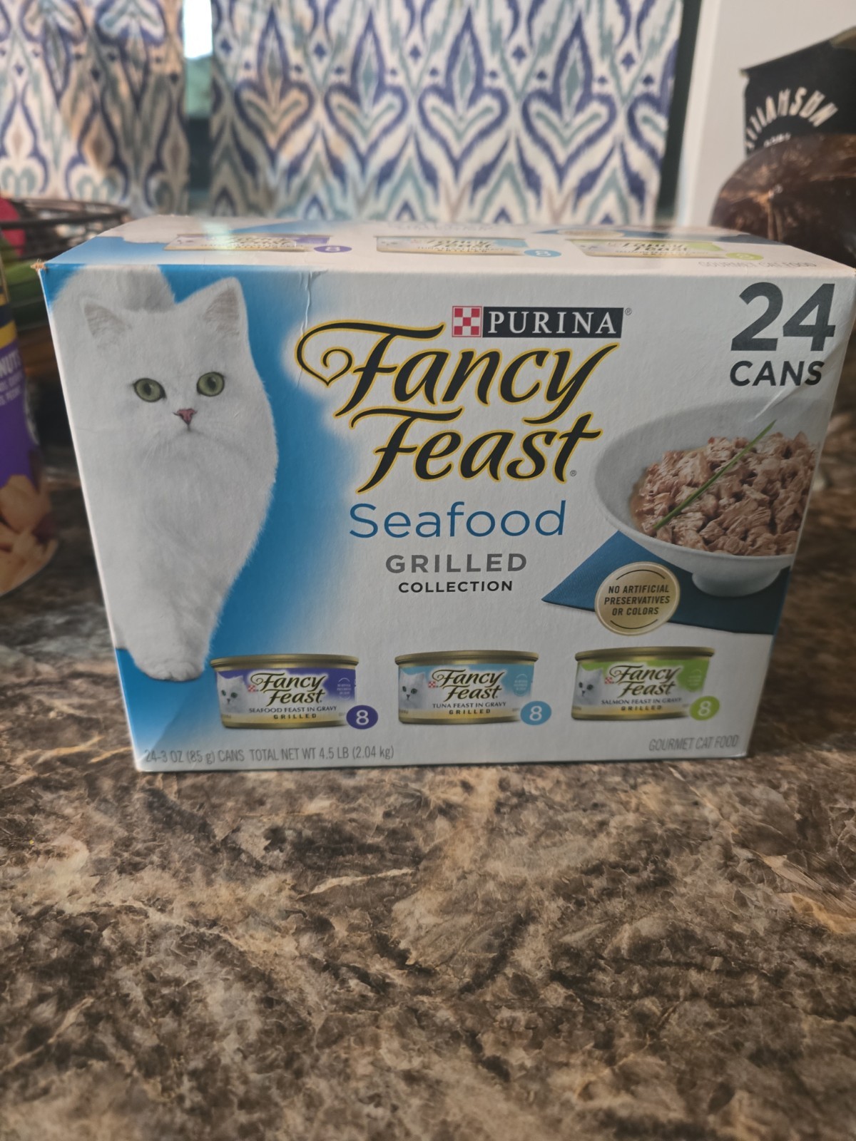 Fancy Feast Grilled Seafood Variety Pack – 24 Cans (3 Flavors) 3oz Wet Cat Food
