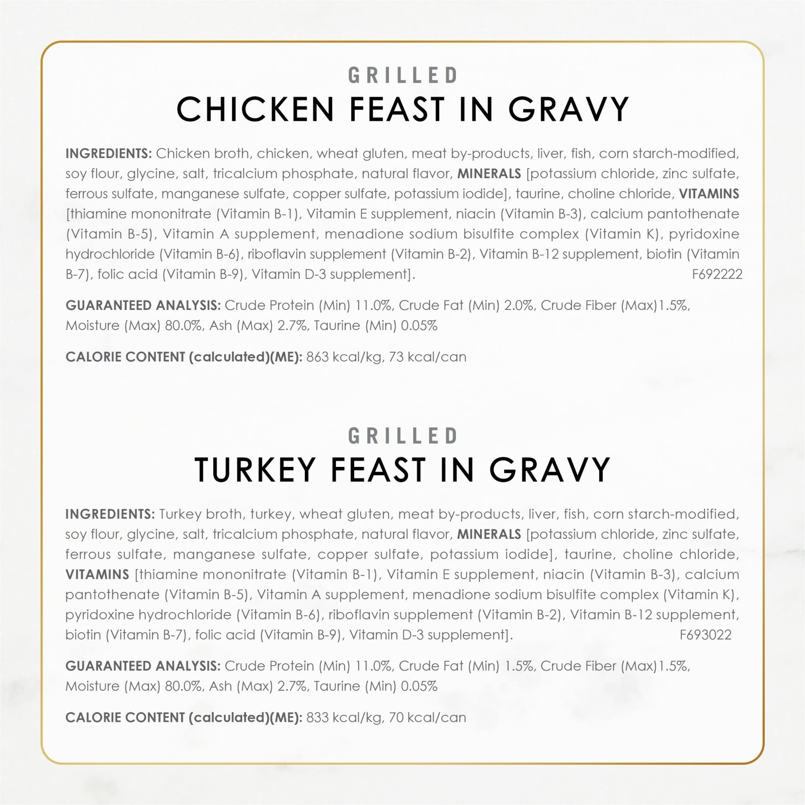 2 PACK Purina Fancy Feast Grilled Wet Cat Food Poultry and Beef Collection, 30ct