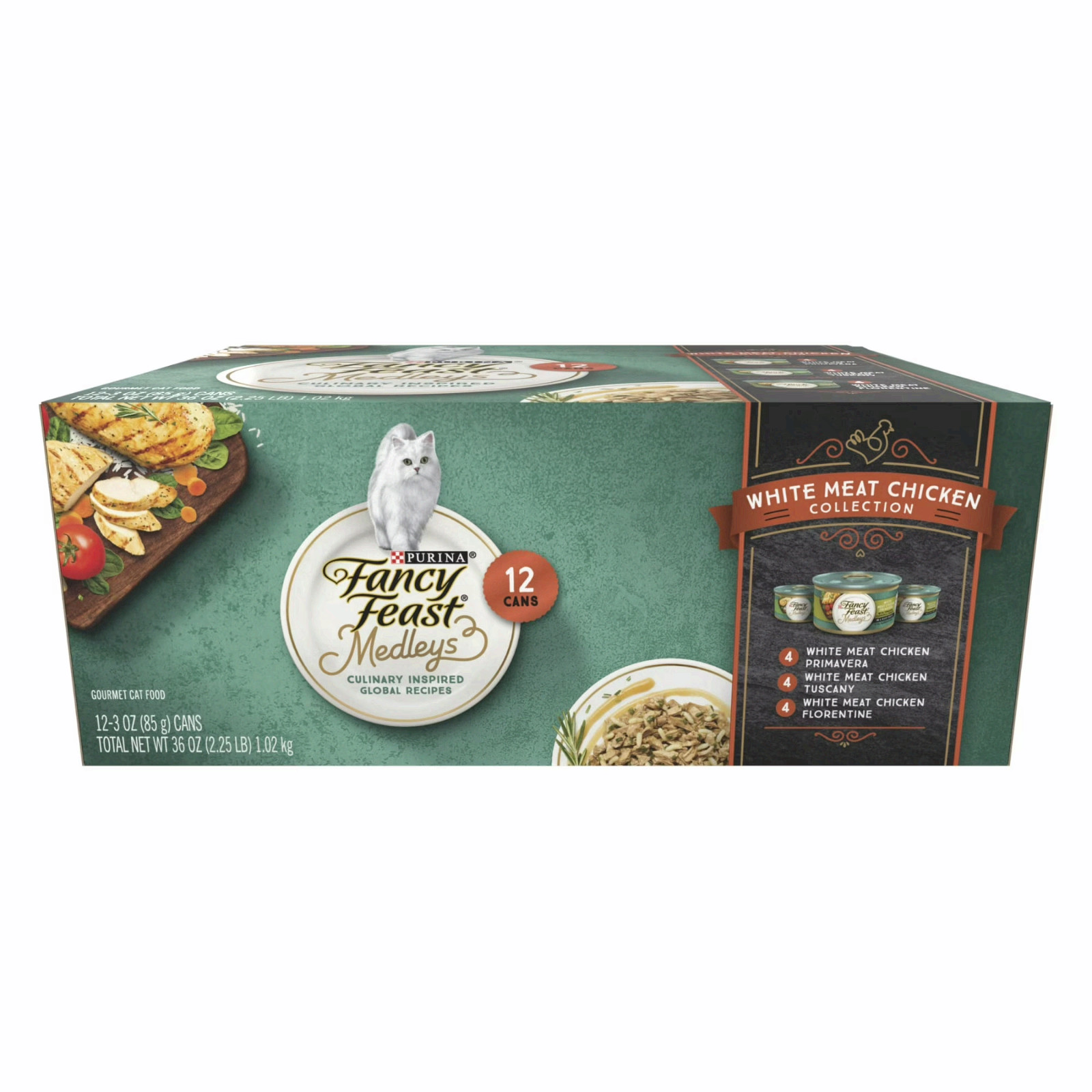 3 pack Fancy Feast Wet Cat Food Variety Pack, Medleys White Meat Chicken in Sauc