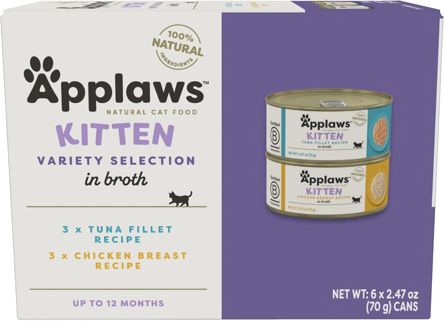 Natural Wet Kitten Food, Limited and Natural Ingredients, High Protein with No A