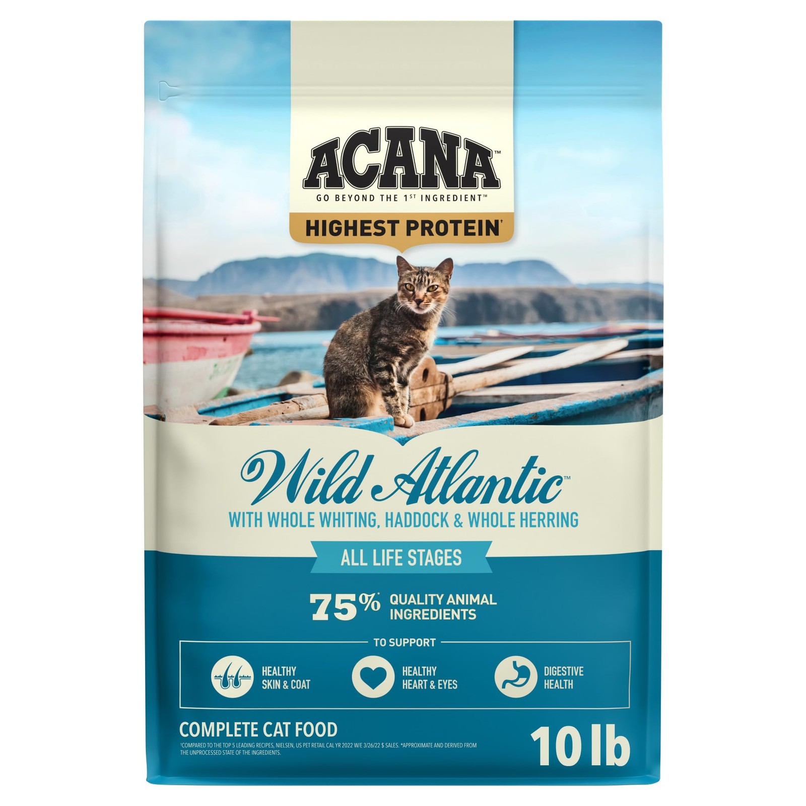 Grain-free Dry Cat Food Wild Atlantic Saltwater Fish with Freeze-Dried Liver 10l