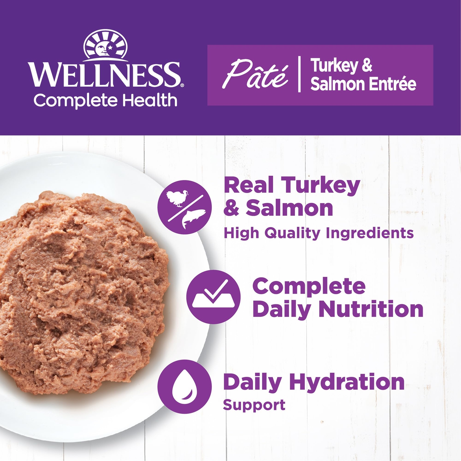 Wellness Grain Free Canned Cat Food Turkey Salmon Pack of 12 125 Ounce
