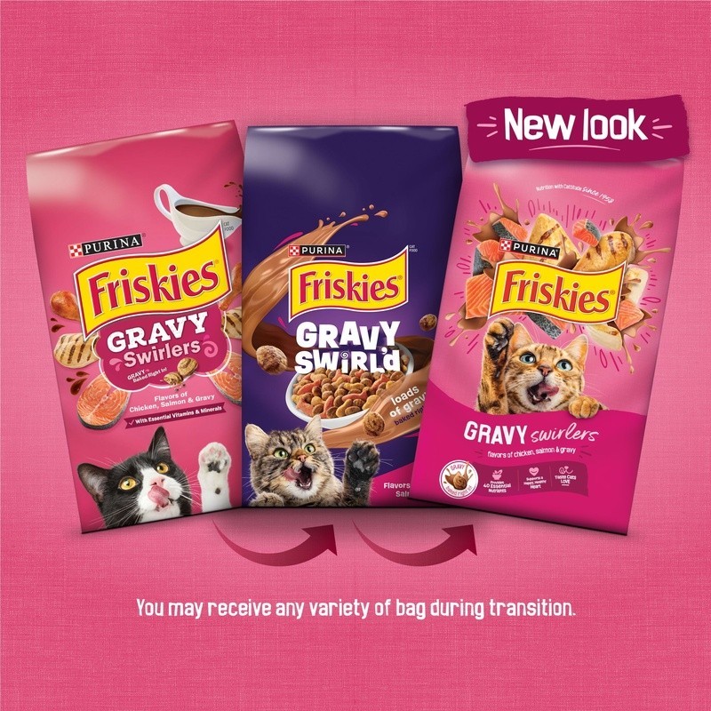 Savory Chicken Salmon Gravy Swirlers Dry Cat Food 22lb Kibble Complete Nutrition