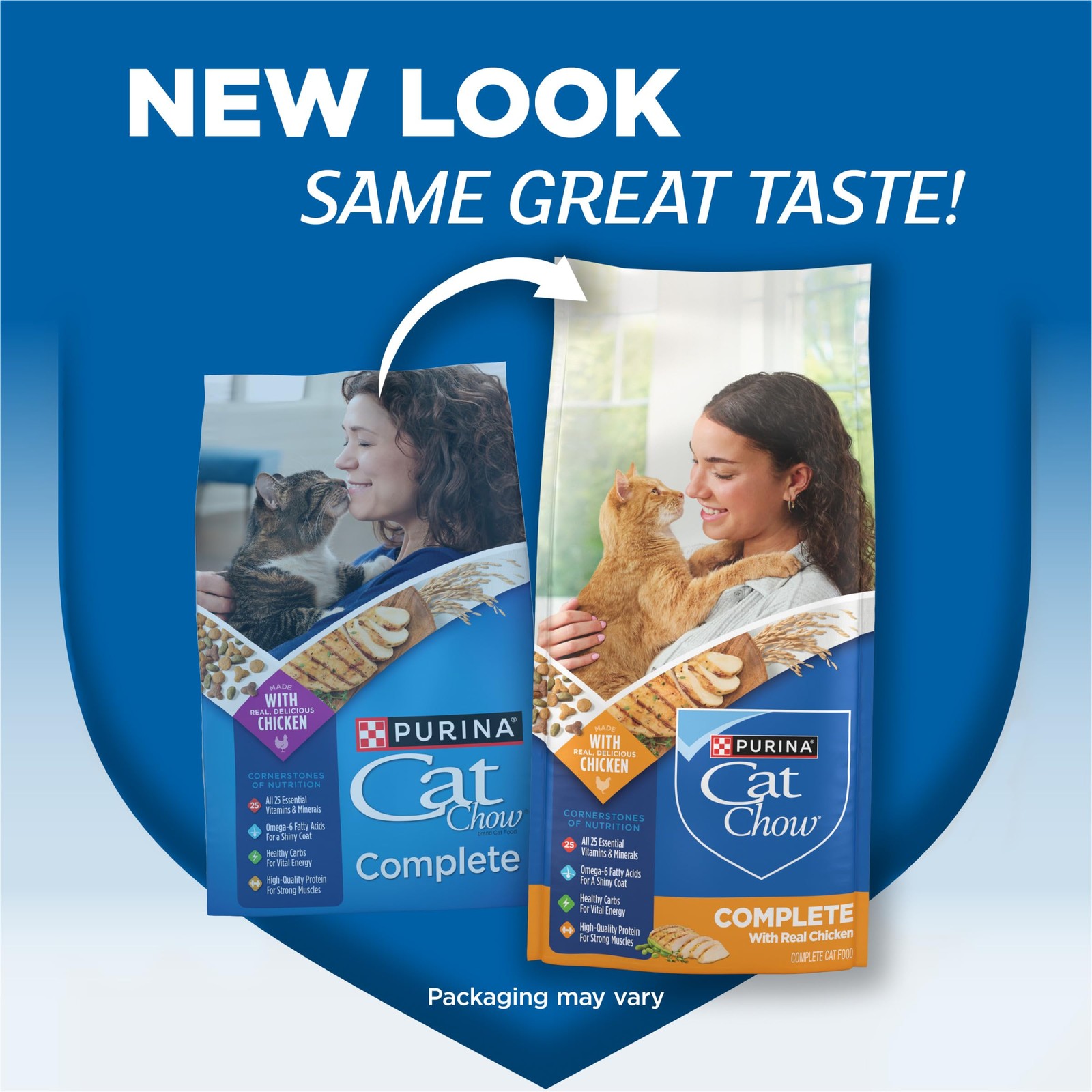 High Protein Dry Cat Food with Real Chicken – 4 Pack, 3.15 lb Bags