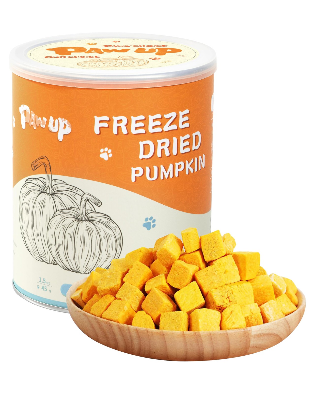 Freeze-Dried Pumpkin Treats for Dogs & Cats – High Fiber, Single Ingredient N…
