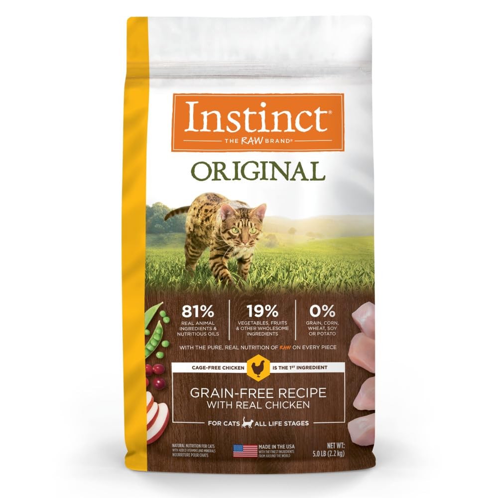 Instinct Original Dry Cat Food Raw Coated Kibble High Protein – 5