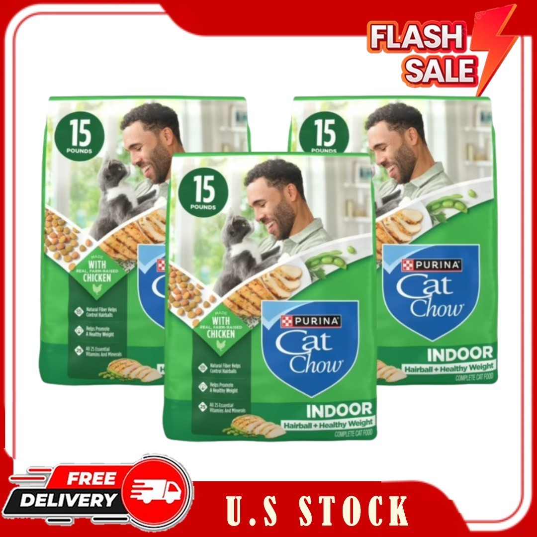 3 Pack Purina Cat Chow Indoor Healthy Weight&Hairball Dry Cat Food With Chicken
