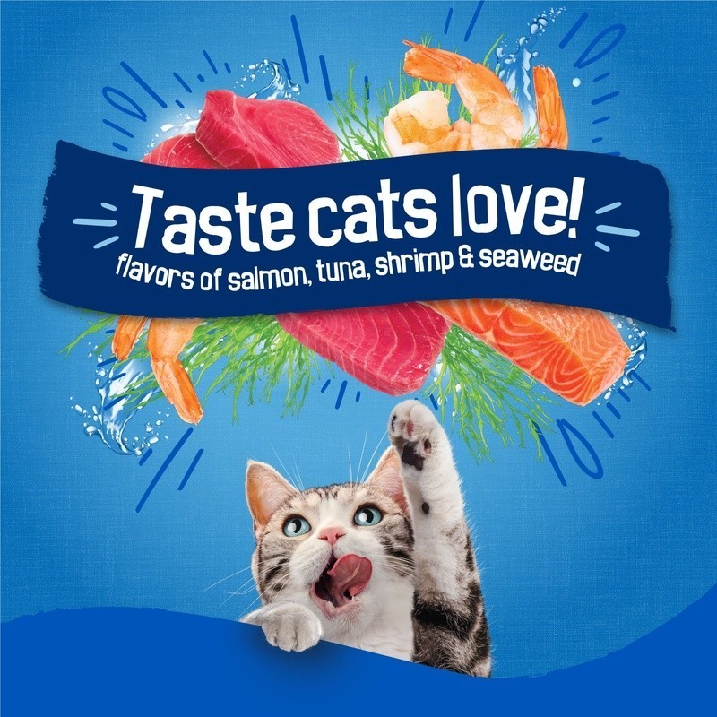 Dry Cat Food Seafood Sensations Salmon Tuna Shrimp Kibble All Breeds 22lb New