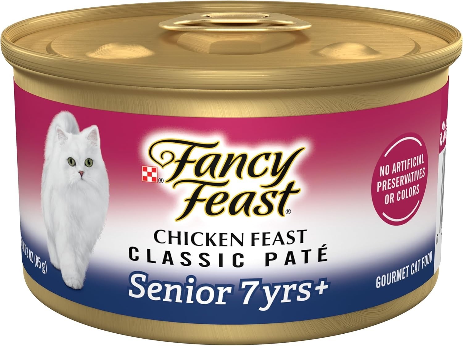Purina Fancy Feast Wet Senior Cat Food 7 Years Plus Chicken Feast Pate – (Pack o