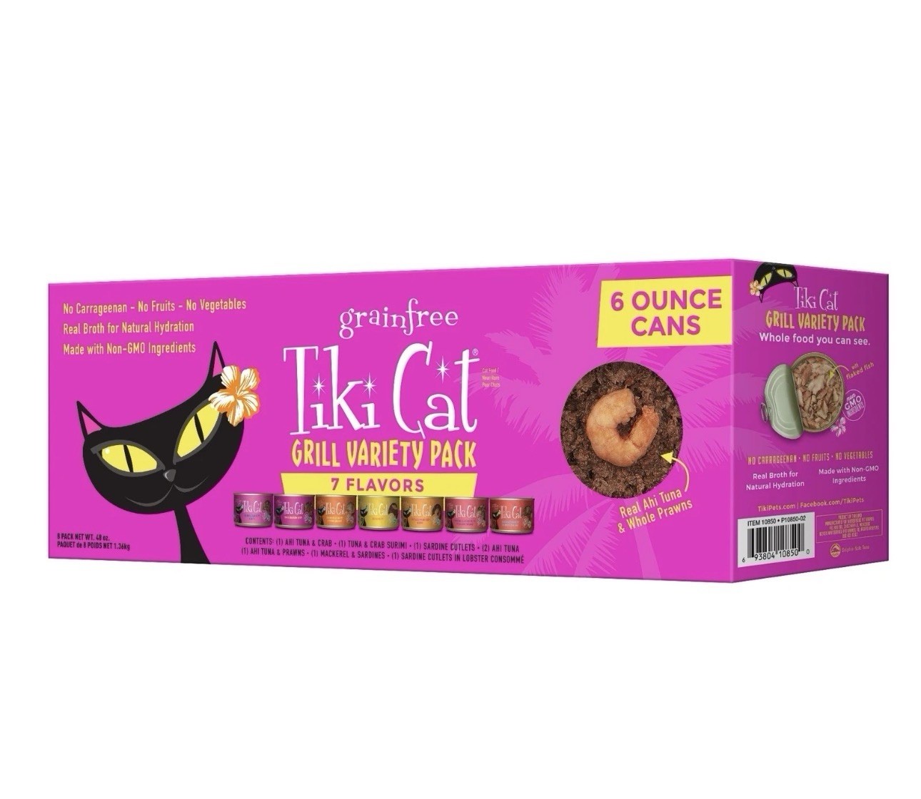 Tiki Cat Grill Tuna Crab Surimi Wet Cat Food 6oz (8-Pack) High Protein Non-GMO