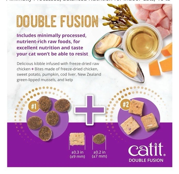 CATIT Recipes Double Fusion Indoor Cat Food Chicken High Protein 10 Lbs 6/4/26