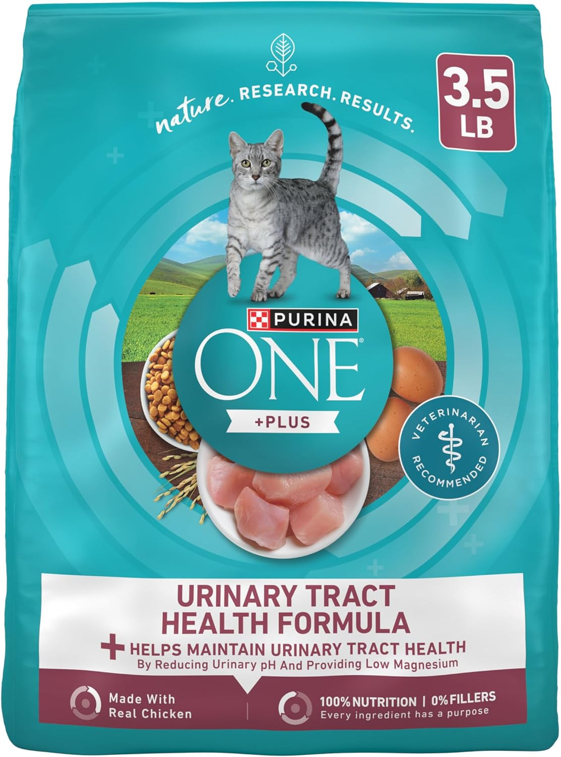 Purina ONE High Protein Dry Cat Food, +Plus Urinary Tract Health Formula – 3.5 L