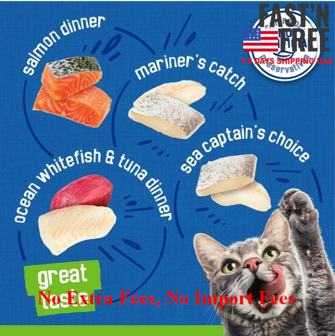 (2 pack) Purina Friskies Pate Seafood Favorites Variety Pack Cat Food 5.5 oz(32)