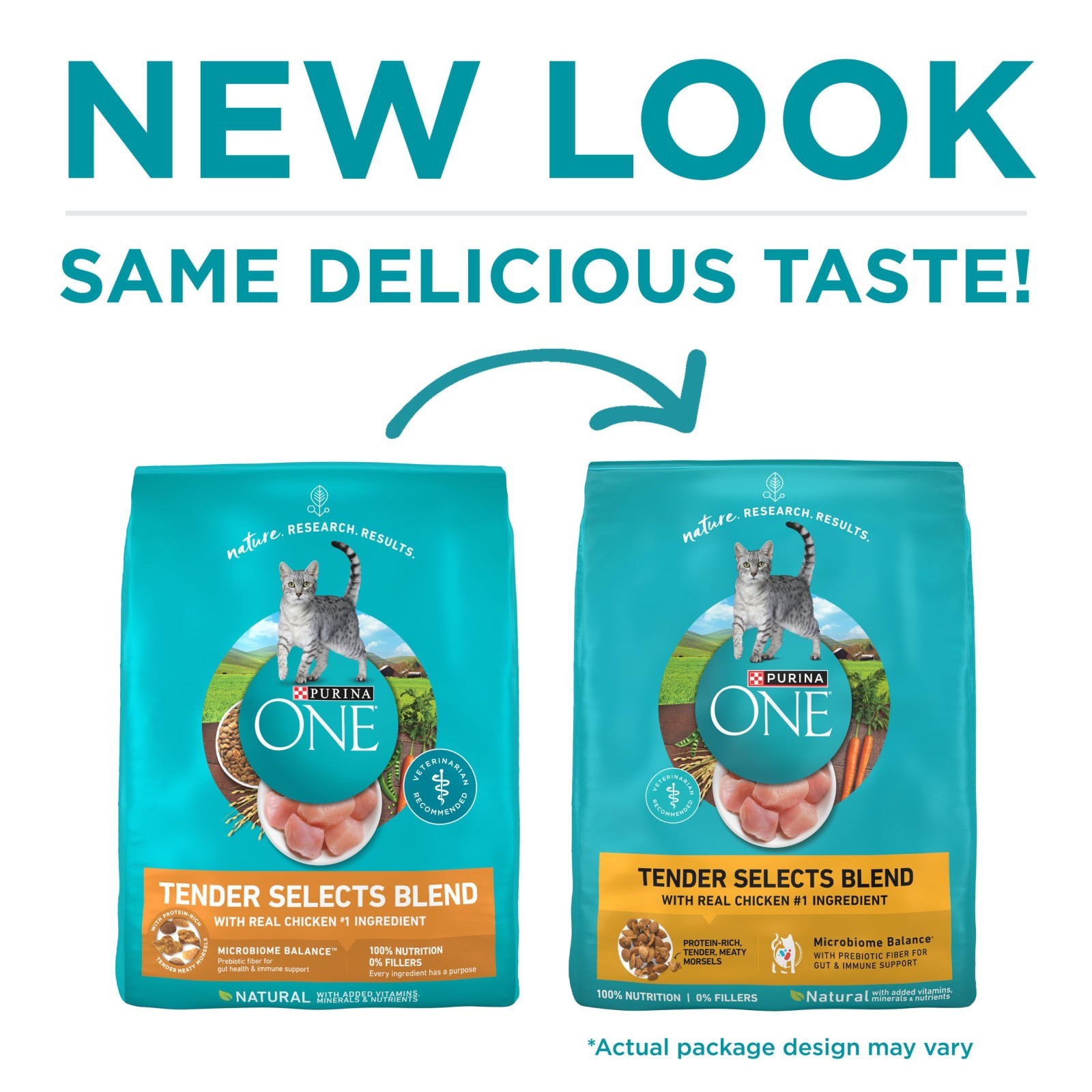 Purina ONE Natural Dry Cat Food, Tender Selects Blend With Real Chicken – 22 lb.