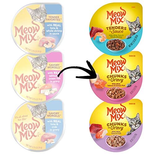 Meow Mix Seafood Selections Wet Cat Food, Assorted Flavor Names , Sizes