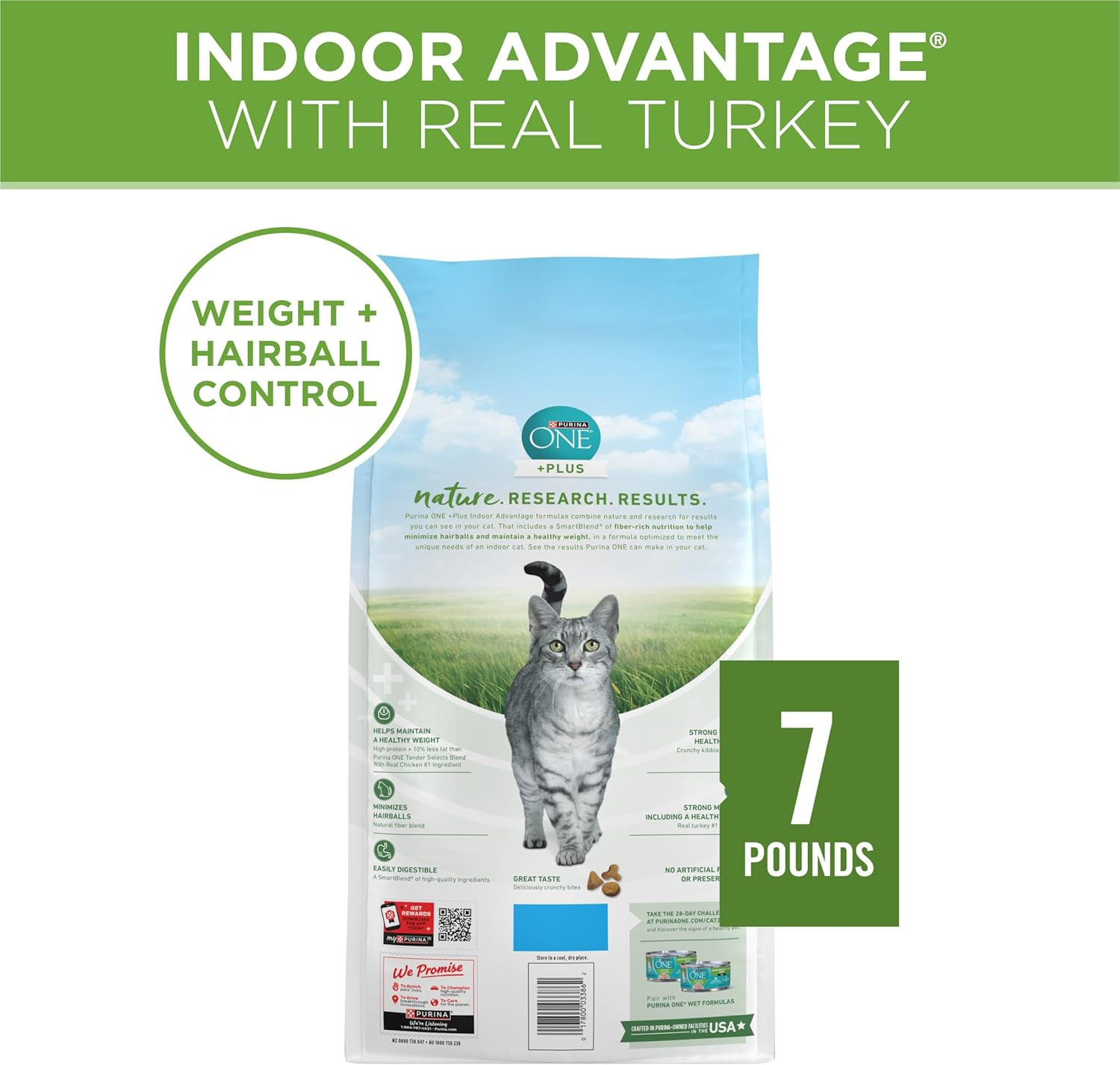 Natural, Low Fat, Weight Control, Indoor Dry Cat Food, +Plus Indoor Advantage –