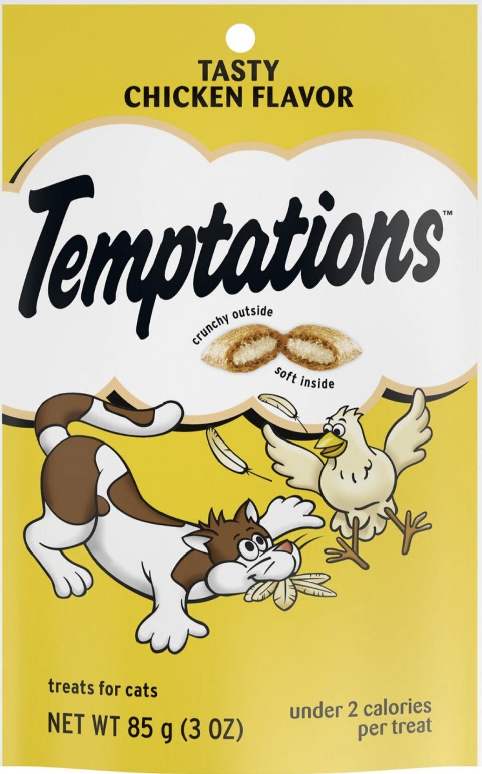 Whiskas E723060 Temptations 3 oz Chicken Flavor Cat Treats / Snacks – Pack of 24