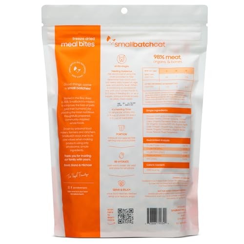 Freeze-Dried Raw Cat Food, Shelf Stable Food Bites, 10 Ounce (Pack of 1)
