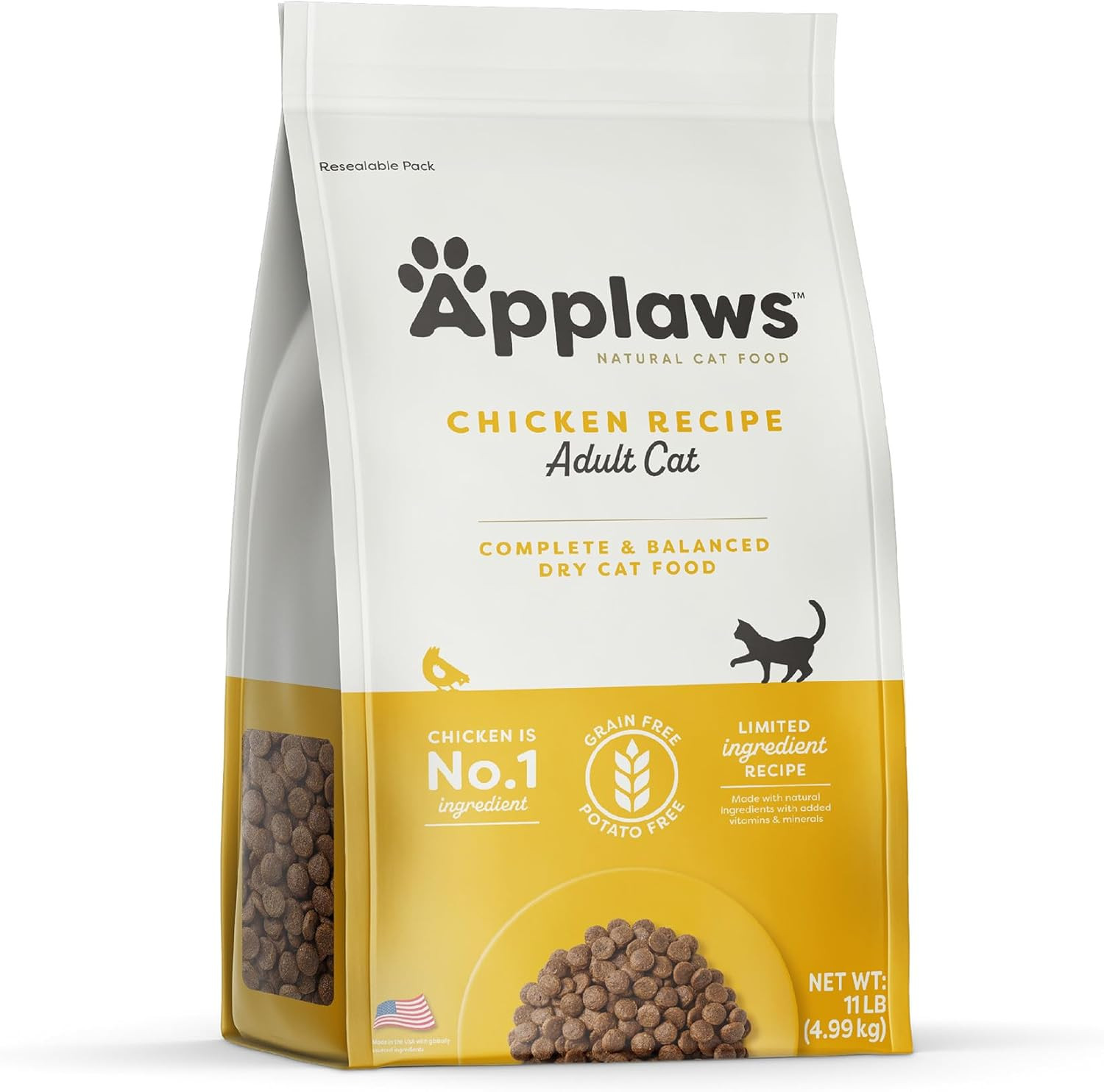 Complete Dry Cat Food, Grain-Free, Limited Ingredient with Added Vitamins & Mine