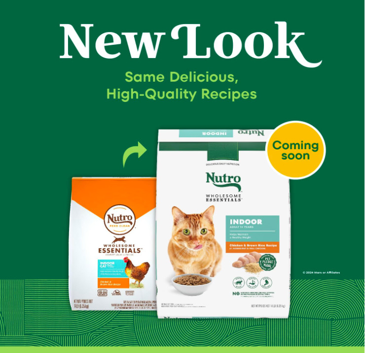 Nutro Wholesome Essentials Indoor Cat Food, Chicken & Brown Rice, 14 lb