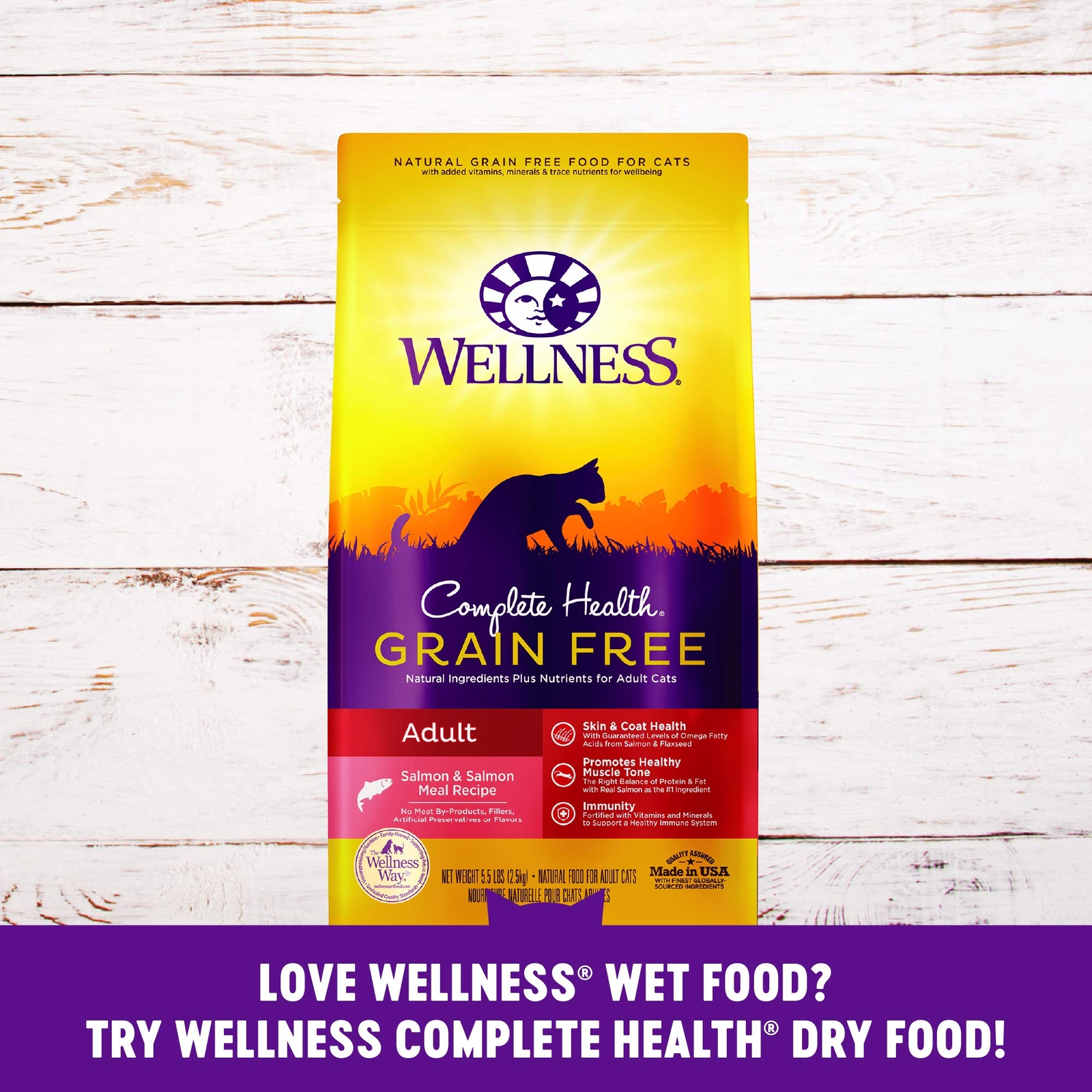 Wellness Grain Free Canned Cat Food Turkey Salmon Pack of 12 125 Ounce
