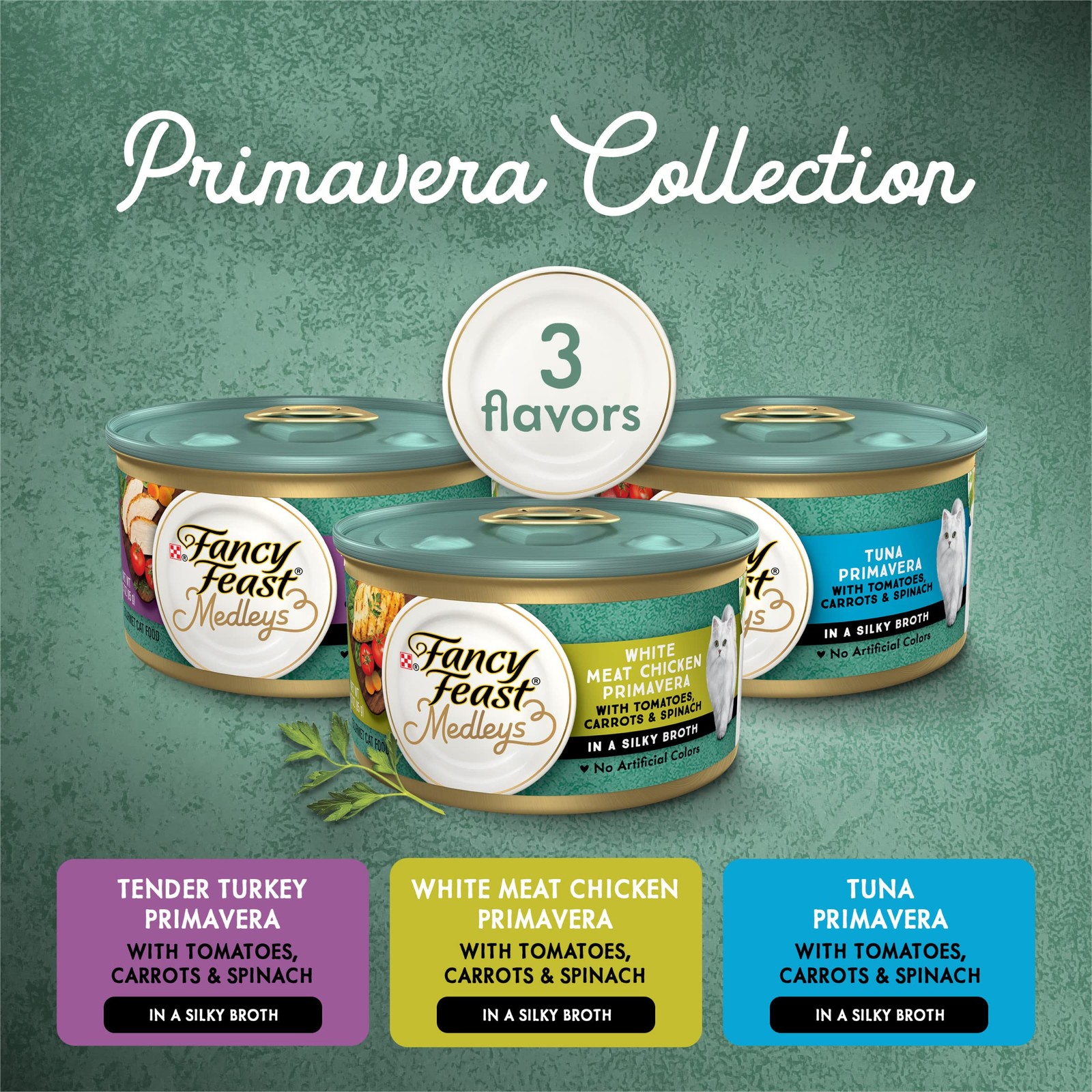 Purina Fancy Feast Wet Cat Food 3 Ounce (Pack of 24), Primavera Variety Pack