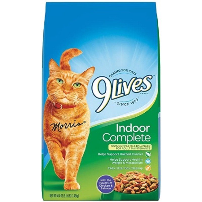 4x 9 Lives Indoor Complete Chicken & Salmon Dry Cat Food Pet Supplies Bulk 3.15l