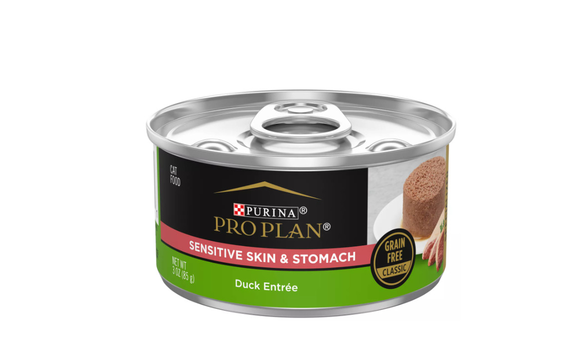 Purina Pro Plan, Grain-Free Duck Entree, Wet Cat Food, 3 oz Cans, 24 Pack