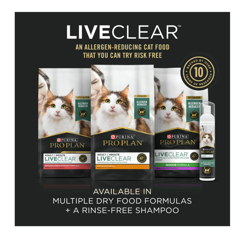 Purina LiveClear 7+ Cat Allergen Reducer Chicken & Rice Dry Cat Food